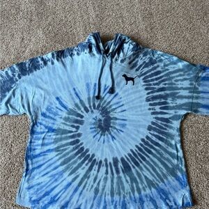 PINK Victoria's Secret Blue Tie-Dye Long Sleeve Tee